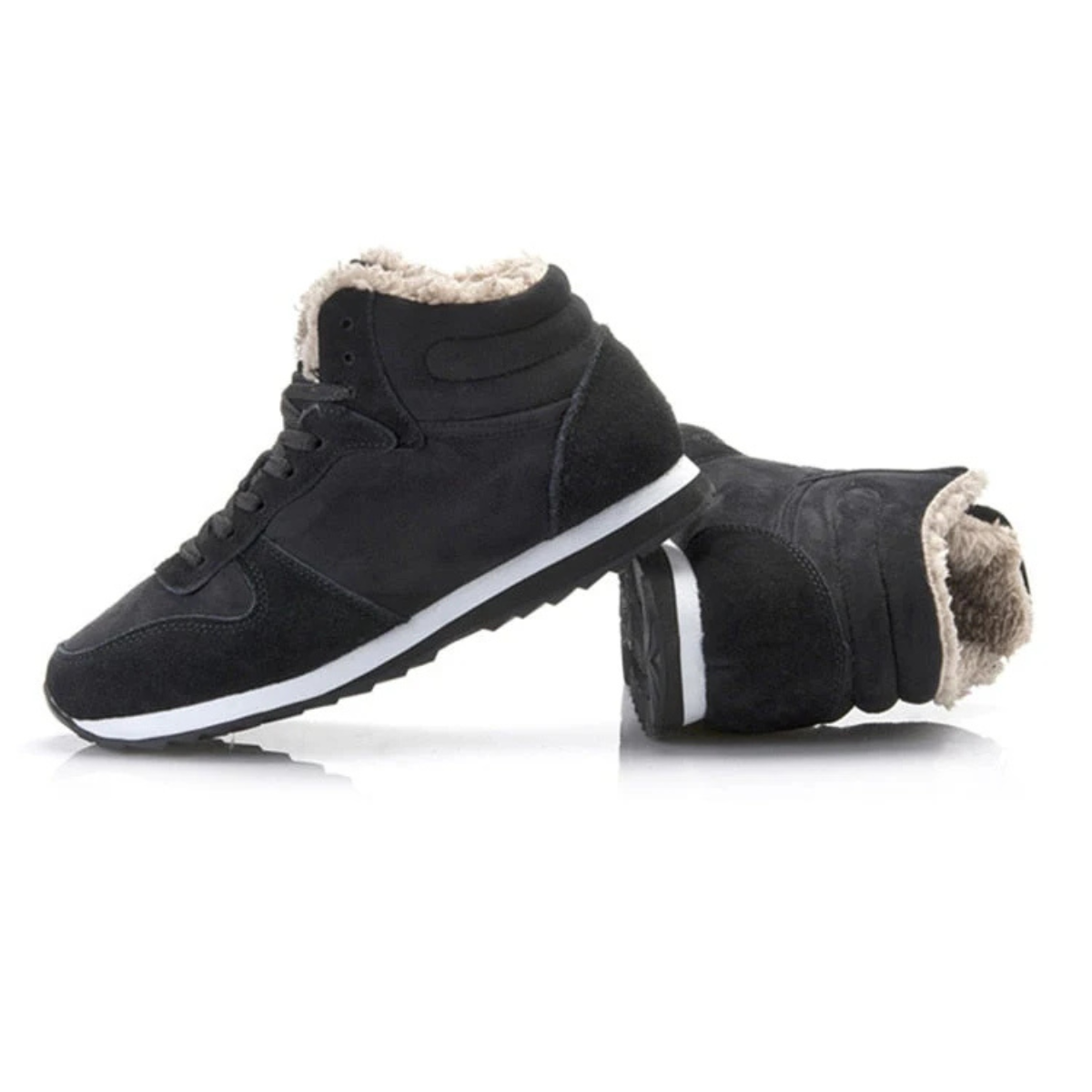 Axel | Men's Sherpa Lined High Top Winter Boot Navy