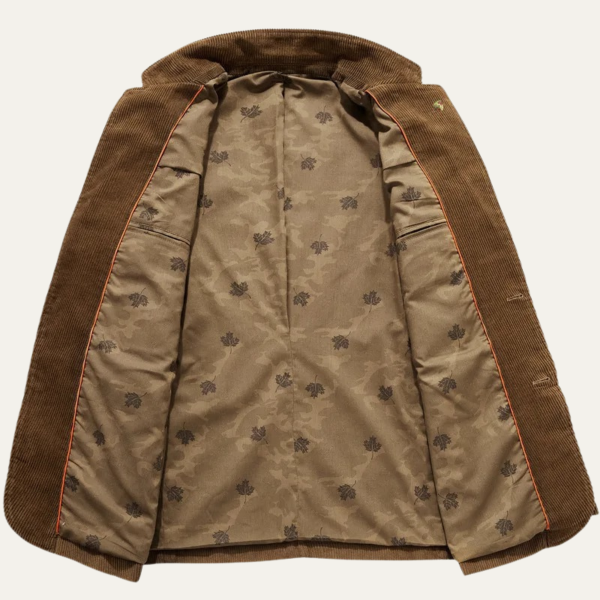 Ezra | Men's Casual Corduroy Blazer Brown Single Breasted