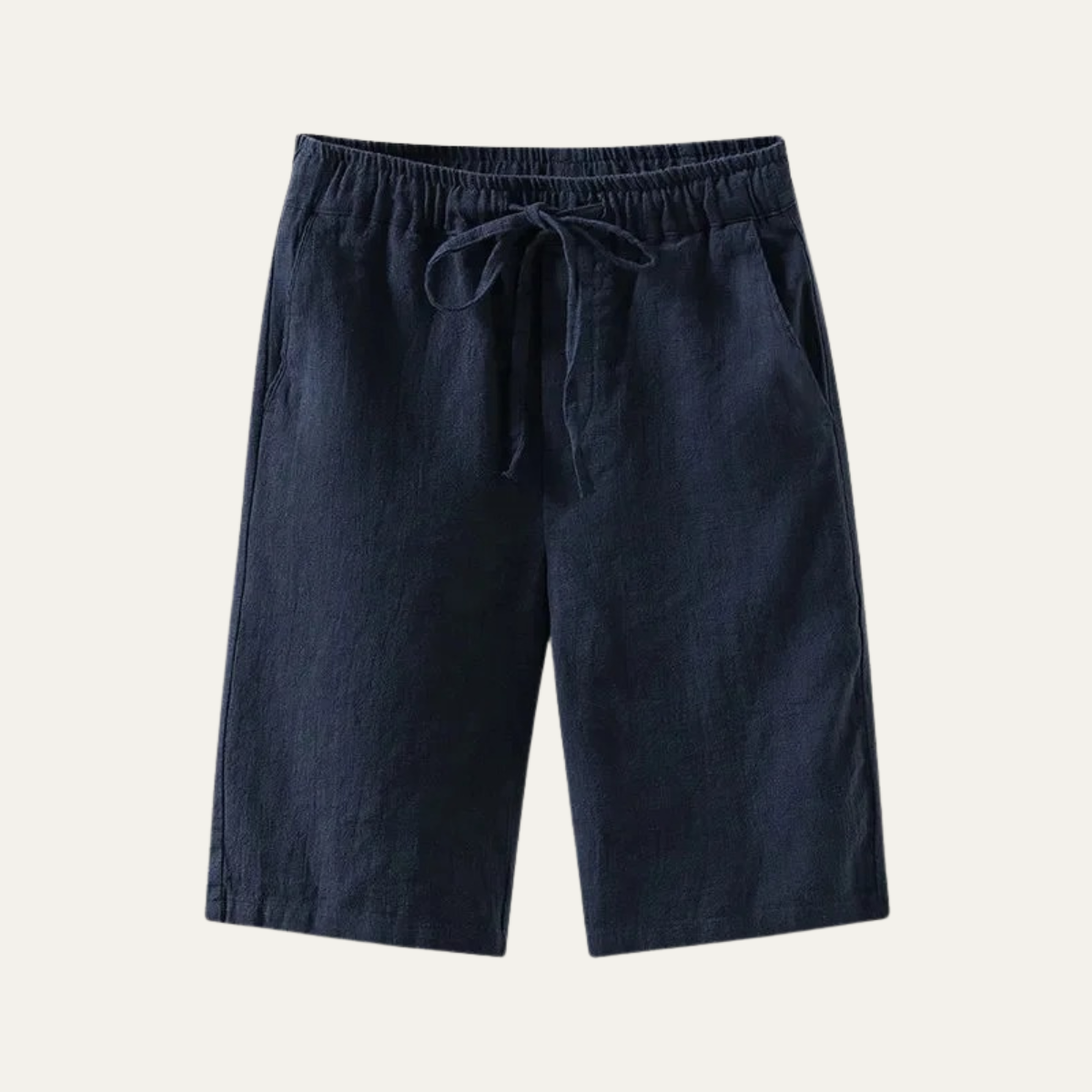 Beau | Men's Linen Shorts Cream Drawstring