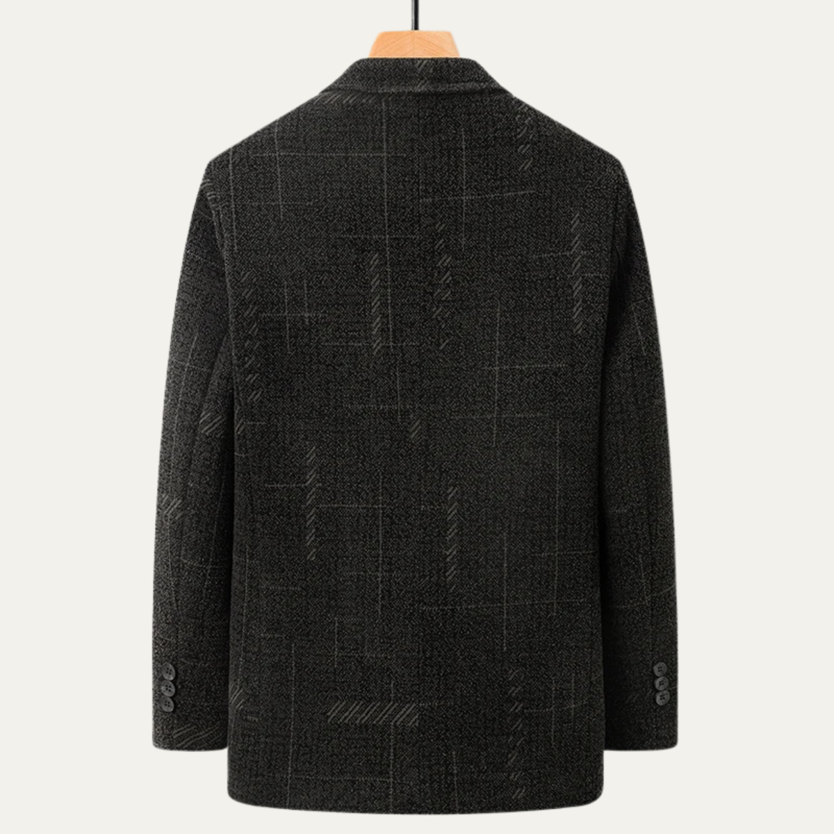 Bram | Men's Casual Wool Blazer Charcoal Gray Button Front