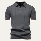 Dama Washington Beau men's casual half zip polo shirt camel - view 4