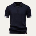 Dama Washington Beau men's casual half zip polo shirt camel - view 5