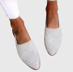 Dama Washington Camille women's woven loafer tan slip on flat - view 3