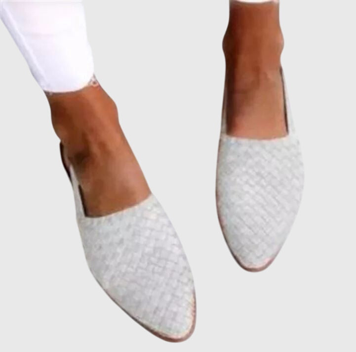 Camille | Women's Woven Loafer Tan Slip On Flat