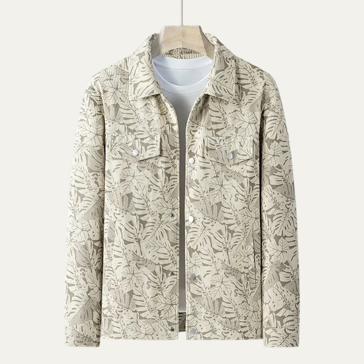 Ash | Men's Quilted Utility Jacket Khaki With Pockets