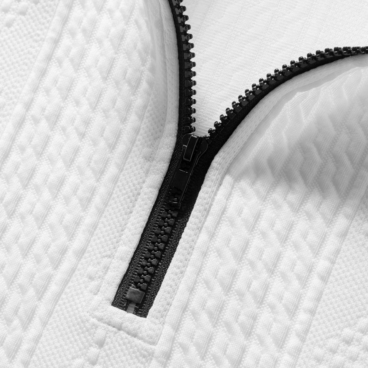 Axel | Men's Cable Knit Quarter Zip Sweater White