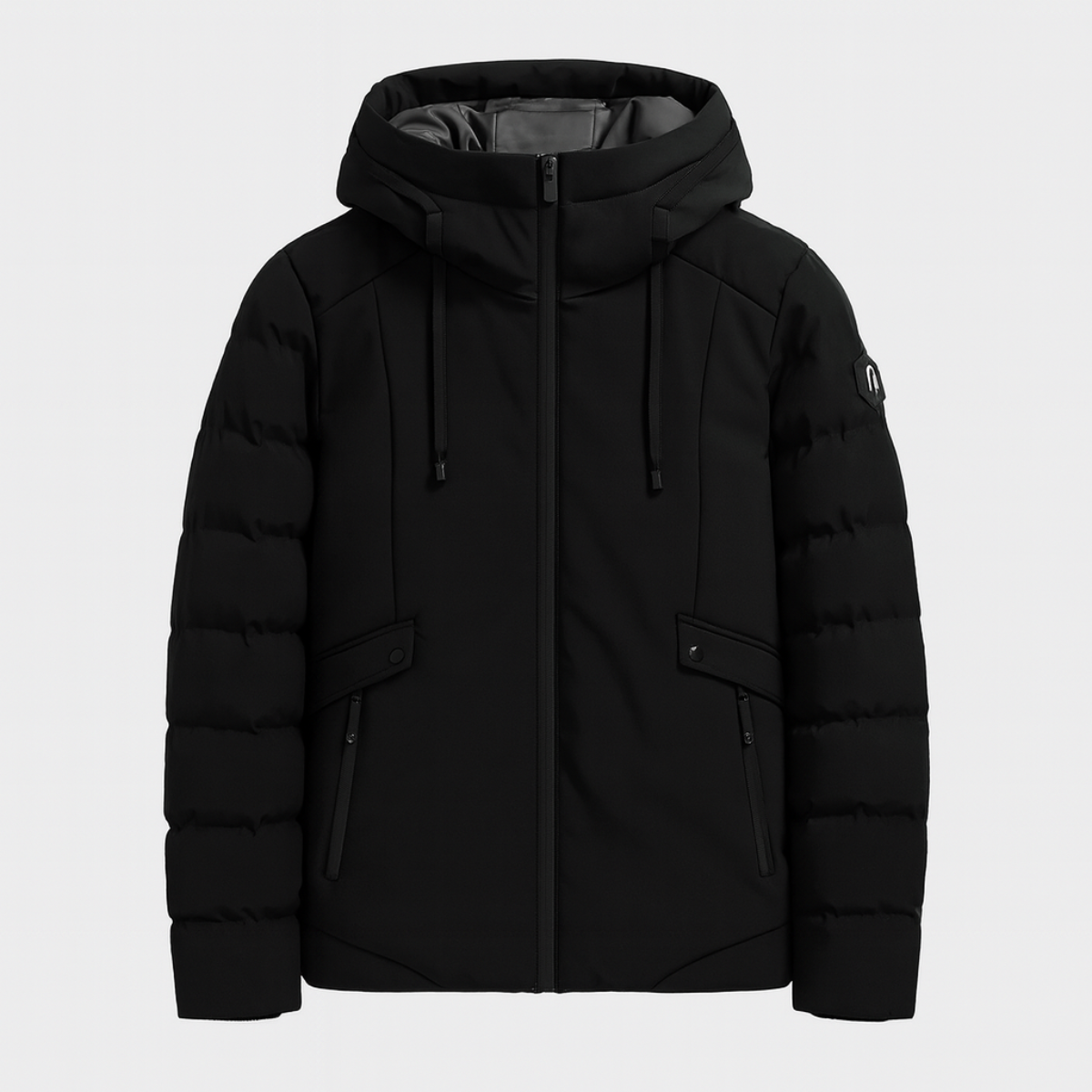 Jude | Men's Puffer Jacket Black Hooded Warm Winter Coat