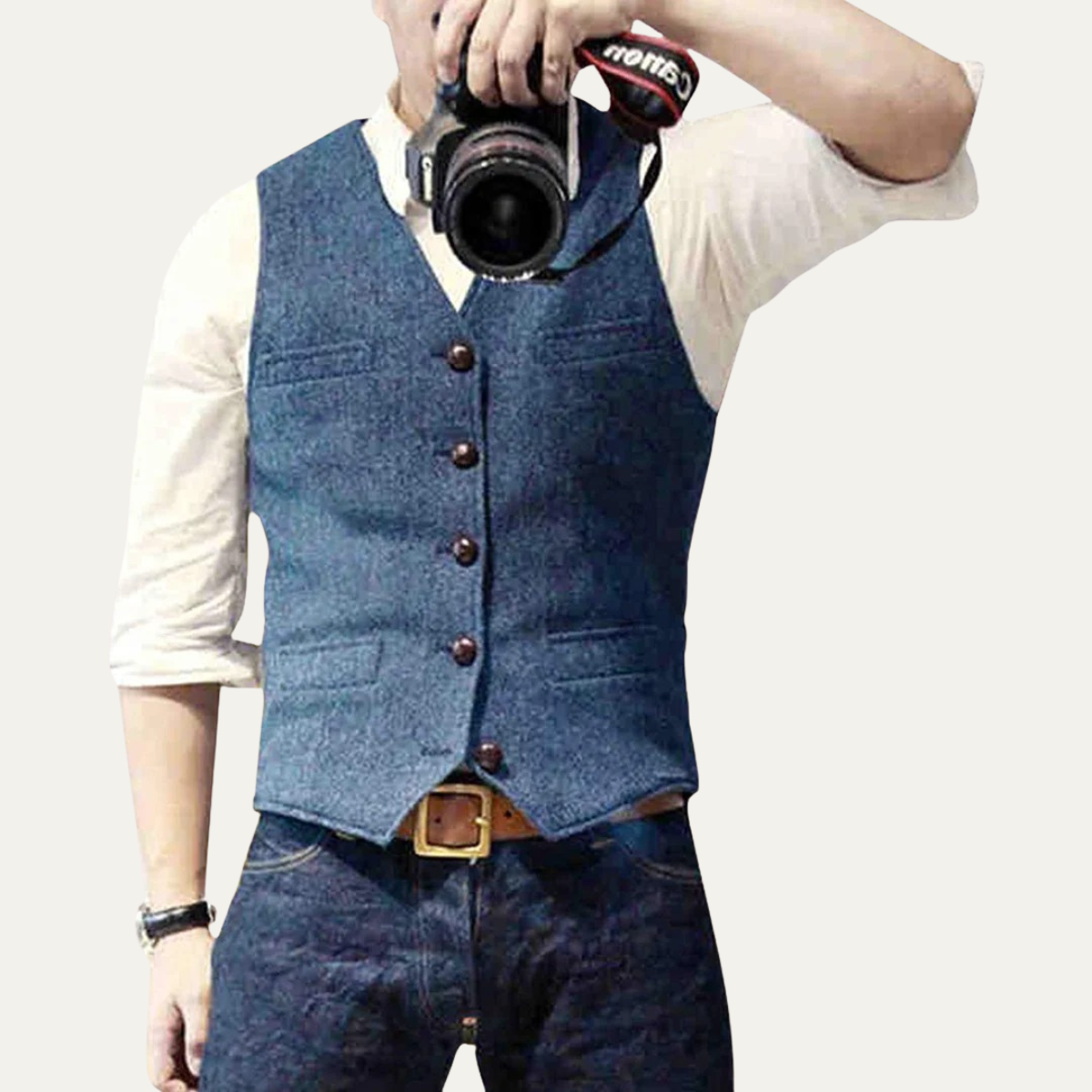 Bram | Men's Sweater Vest Charcoal Gray Button Up