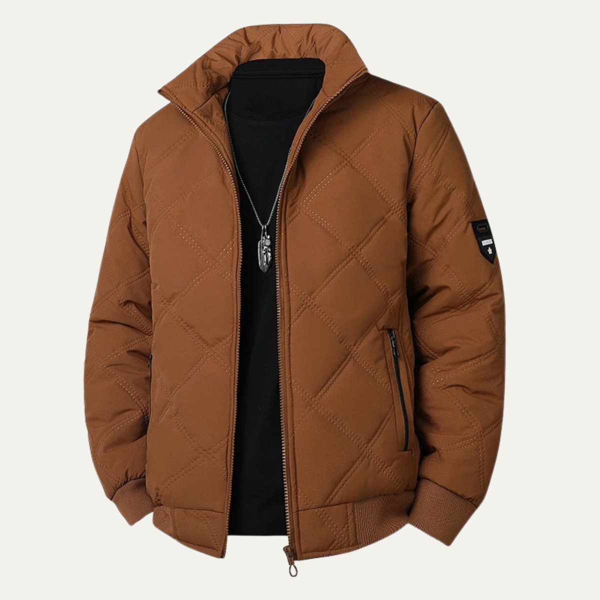 Callum | Men's Quilted Puffer Jacket Sage Green