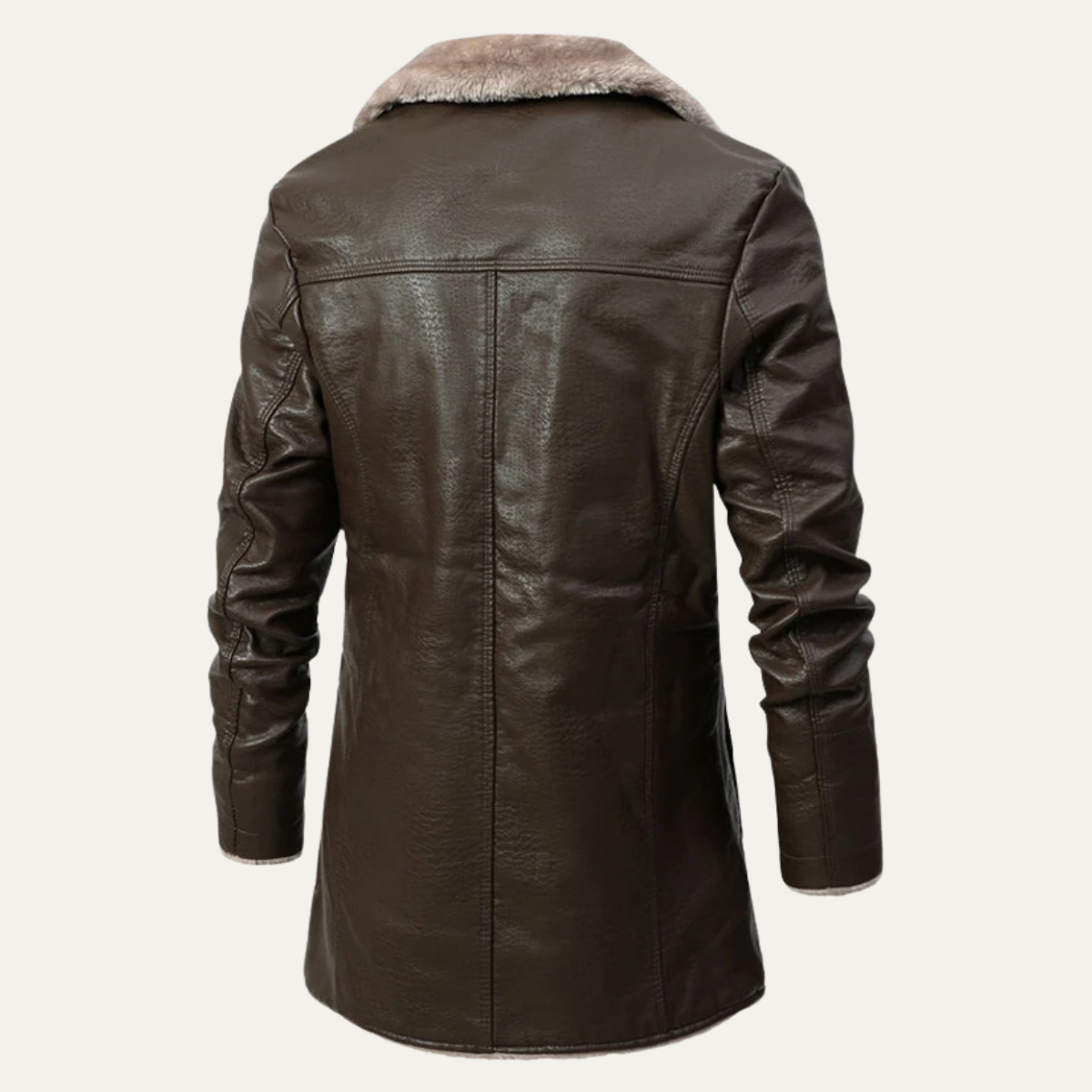 Ivo | Men's Sherpa Lined Leather Jacket Black