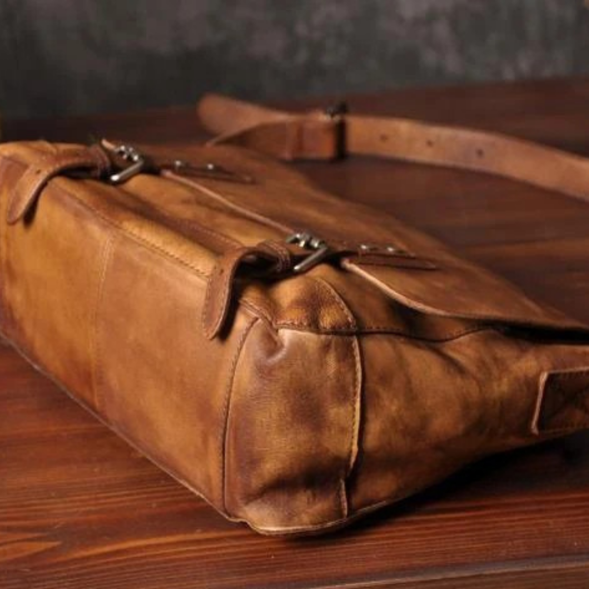 Dama Washington Cahors vintage leather crossbody bag - view 8
