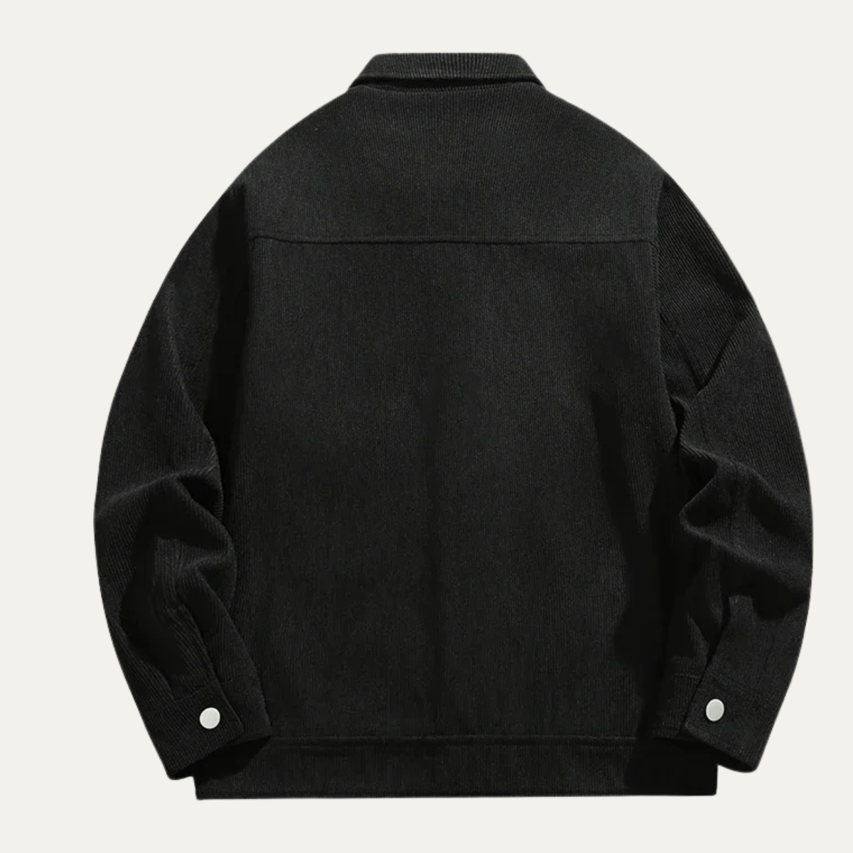 Ezra | Men's Casual Corduroy Jacket Black Button Up