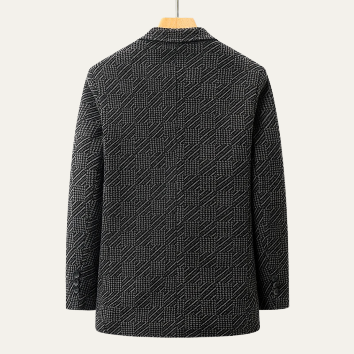 Axel | Men's Textured Blazer Charcoal Gray Fleece Lined