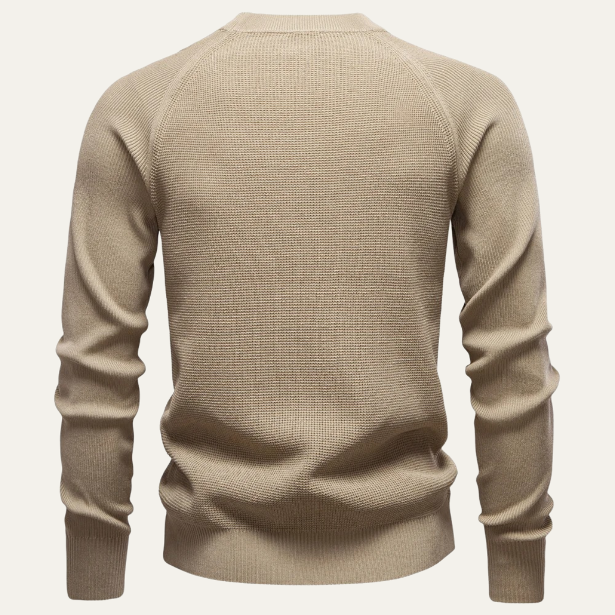 Bram | Men's Crew Neck Sweater Charcoal Gray Ribbed Knit