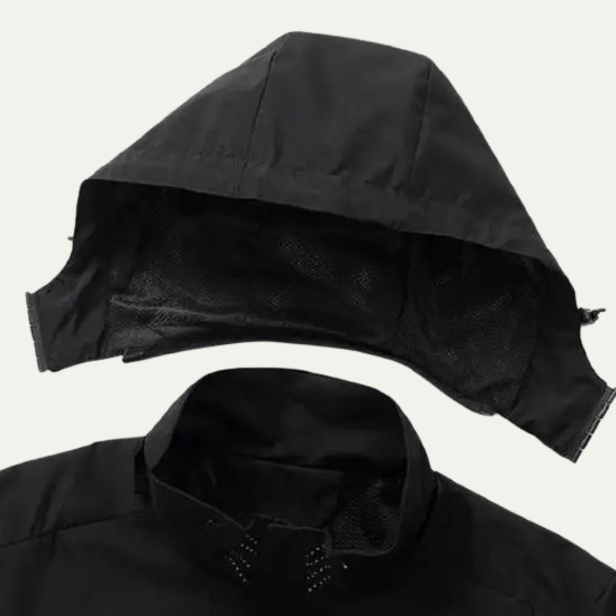 Isla | Men's Rain Jacket Black Waterproof Hooded