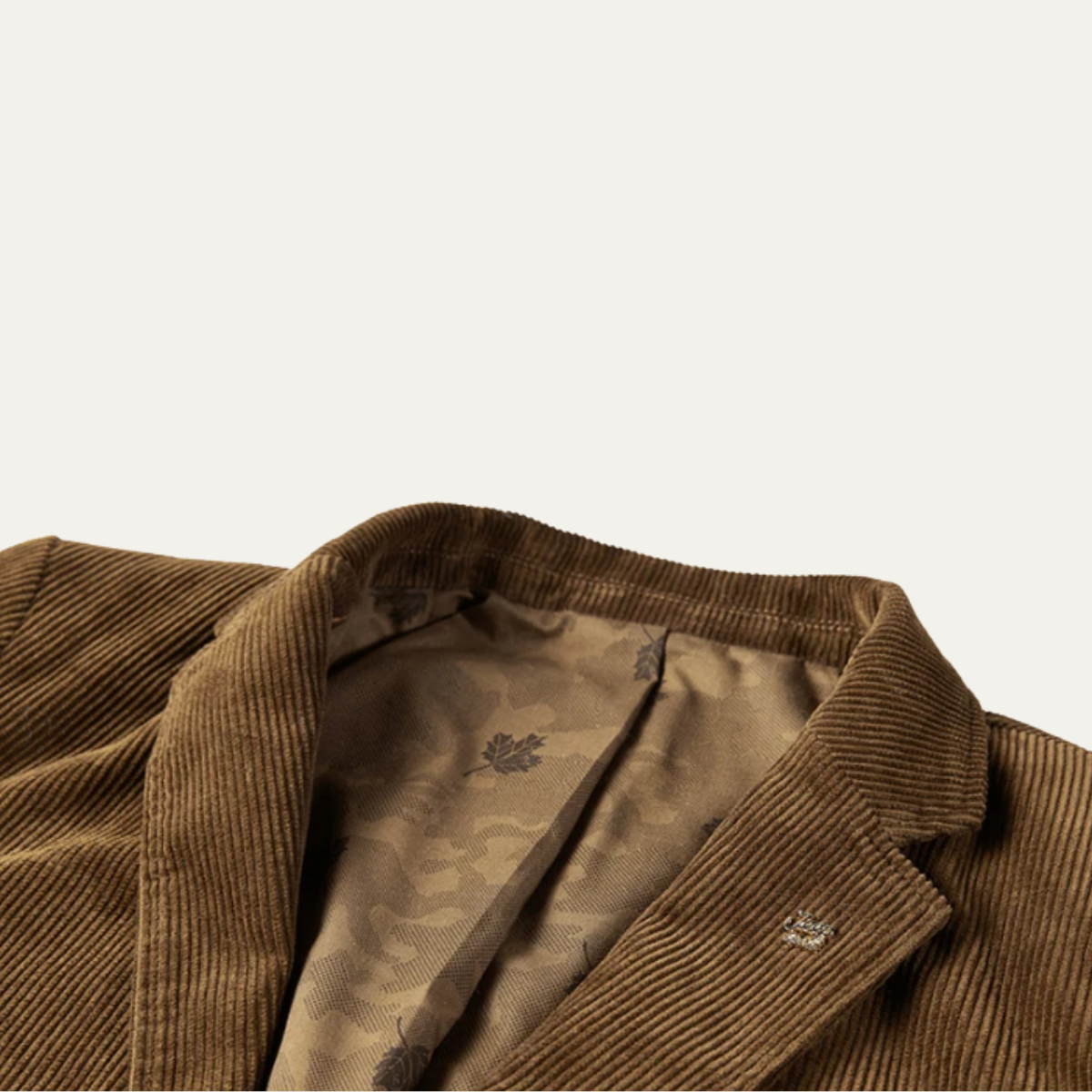 Beau | Men's Casual Corduroy Blazer Brown Single Breasted