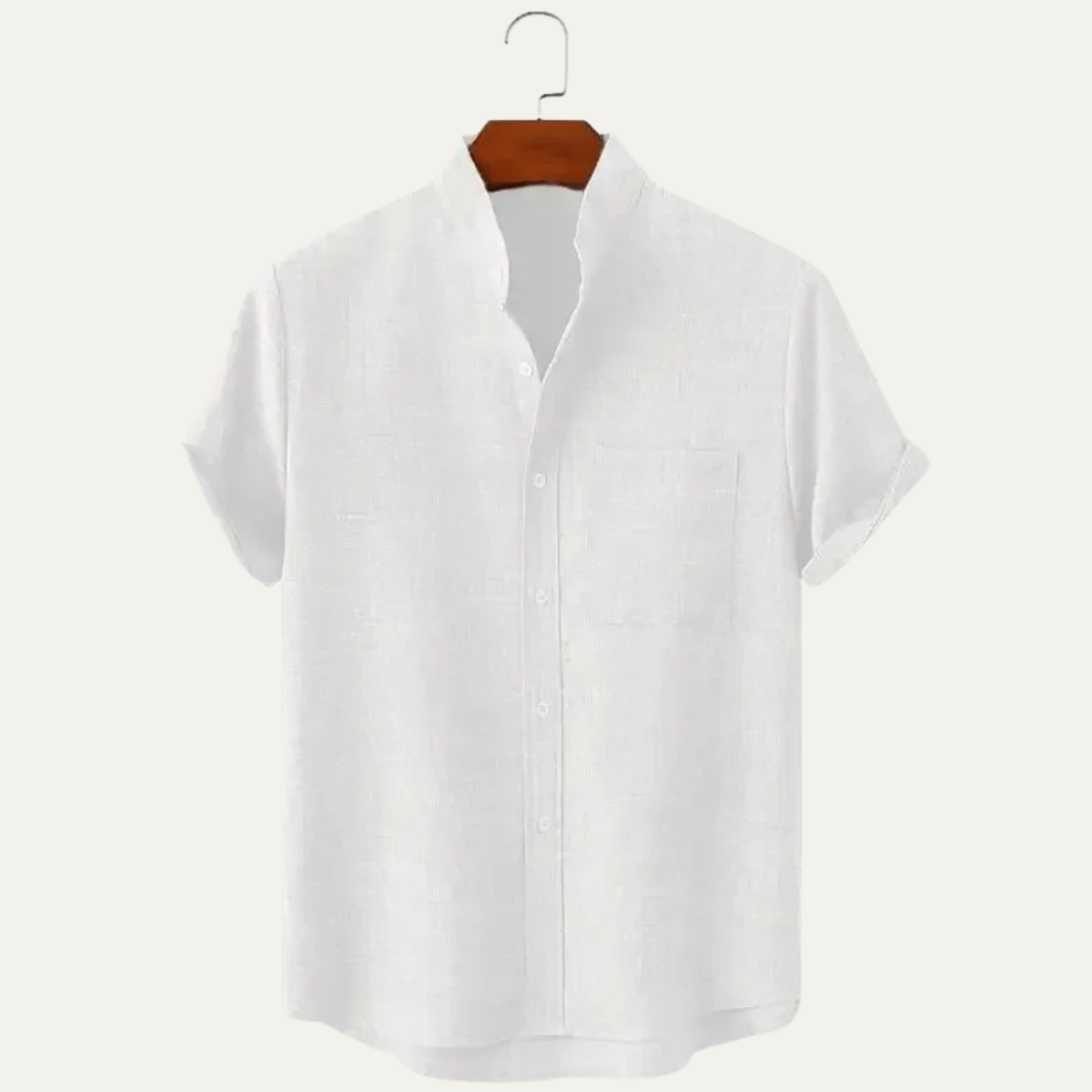 Jasper | Men's Short Sleeve Linen Button Up Shirt Sage Green