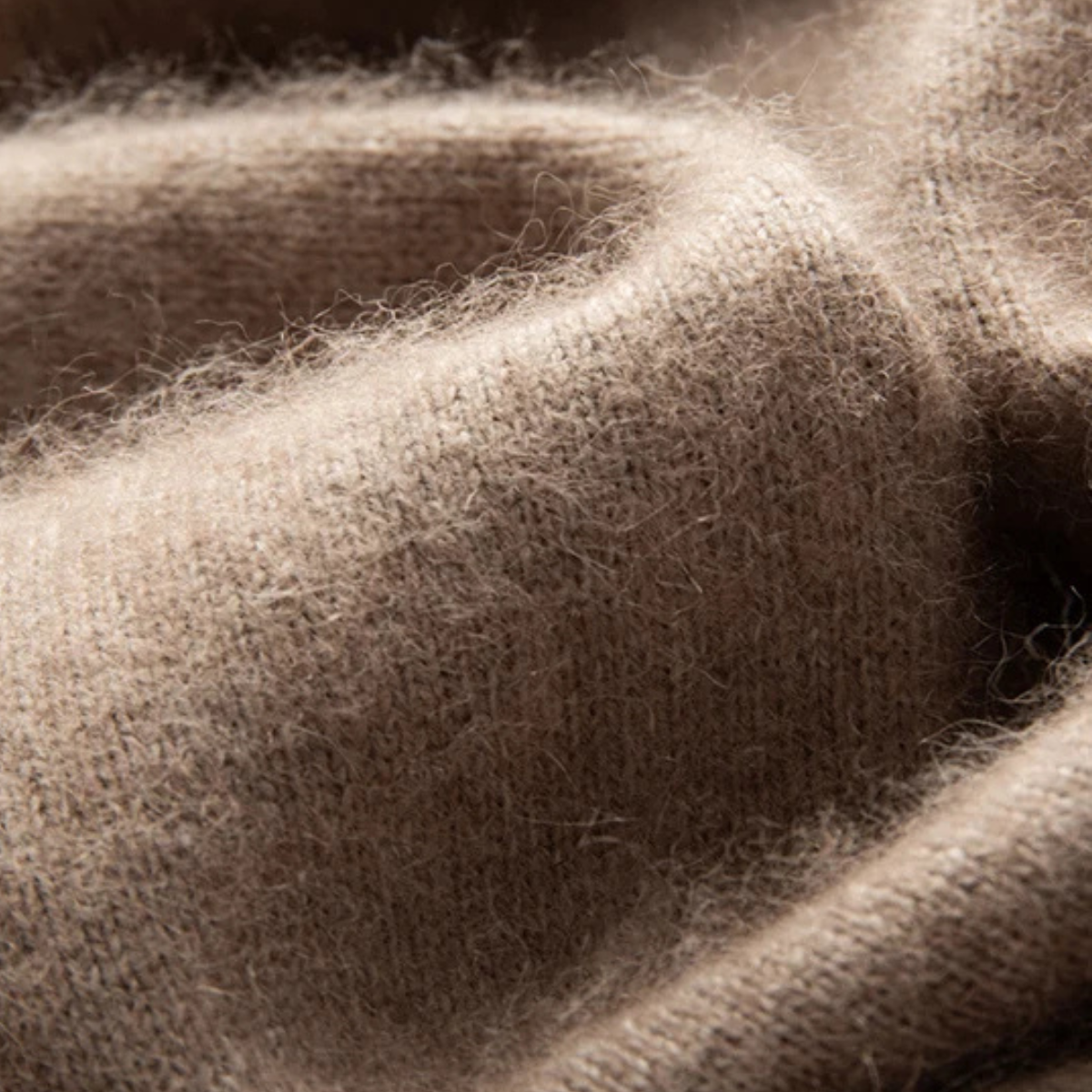 Voss | Men's Turtleneck Wool Sweater Cream