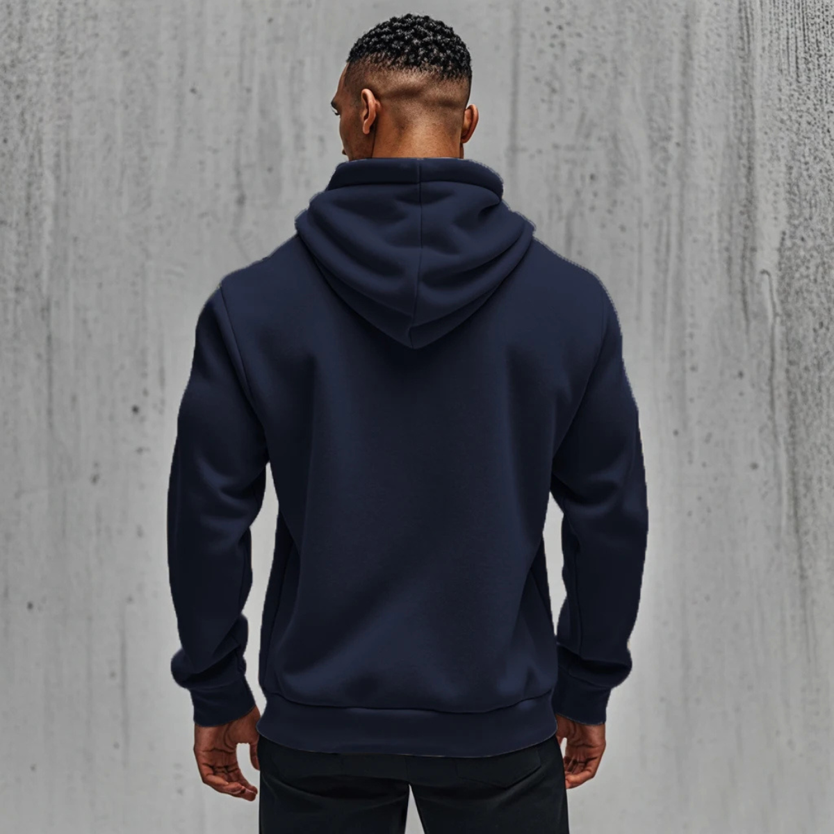 Brax | Men's Zip Up Hoodie Black Oversized Warm