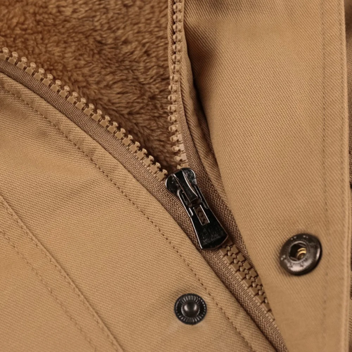 Callum | Men's Utility Jacket Beige Sherpa Lined