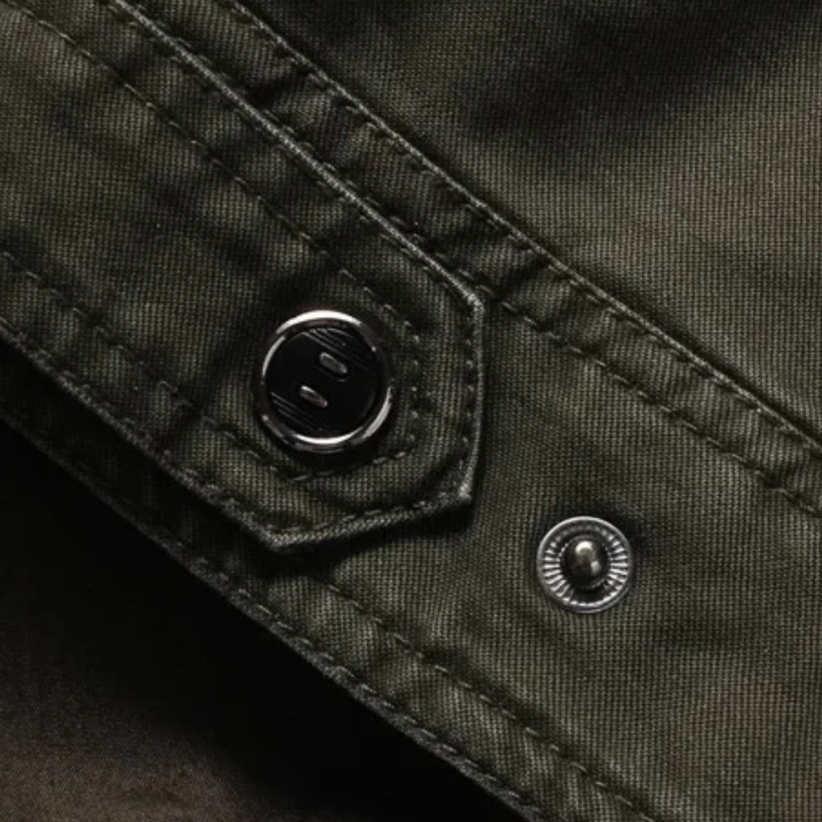 Axel | Men's Military Utility Jacket Olive Green Multi Pocket