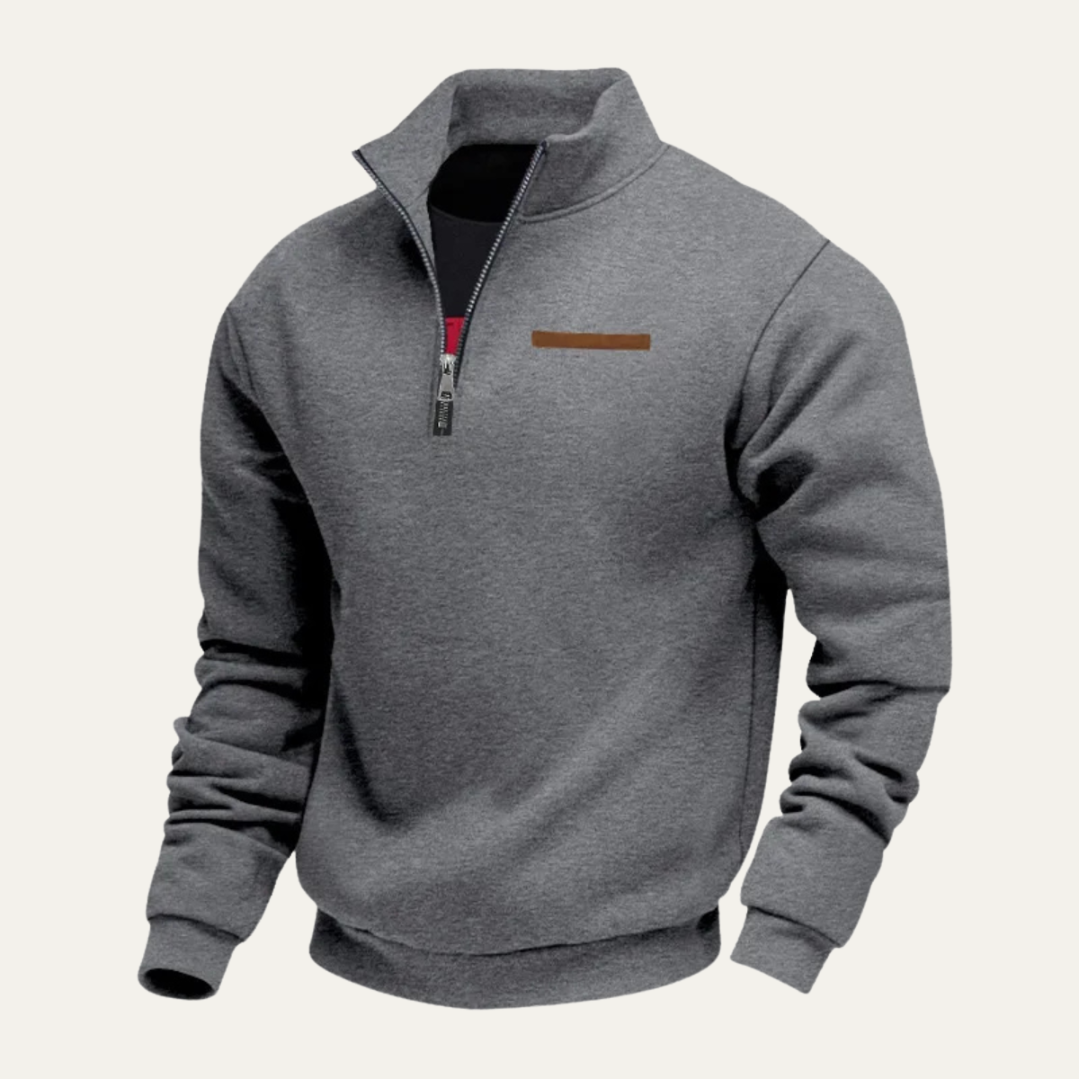 Axel | Men's Quarter Zip Sweater Black Fleece