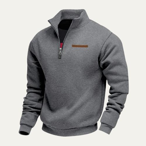 Dama Washington Axel men's quarter zip sweater black fleece - view 2