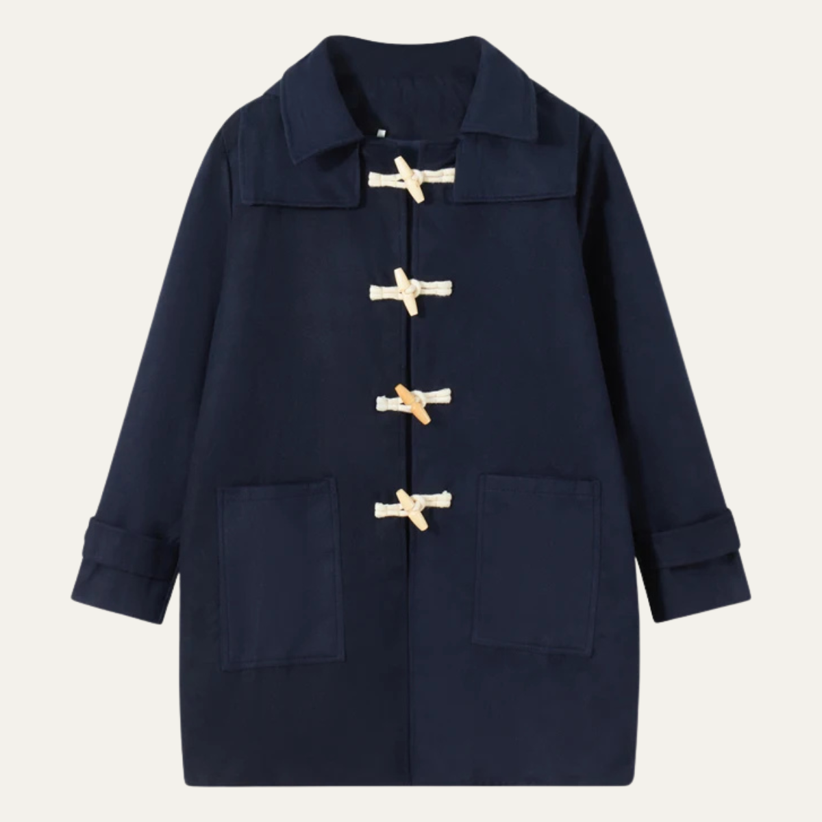Reid | Men's Navy Pea Coat Toggle Button Wool Blend