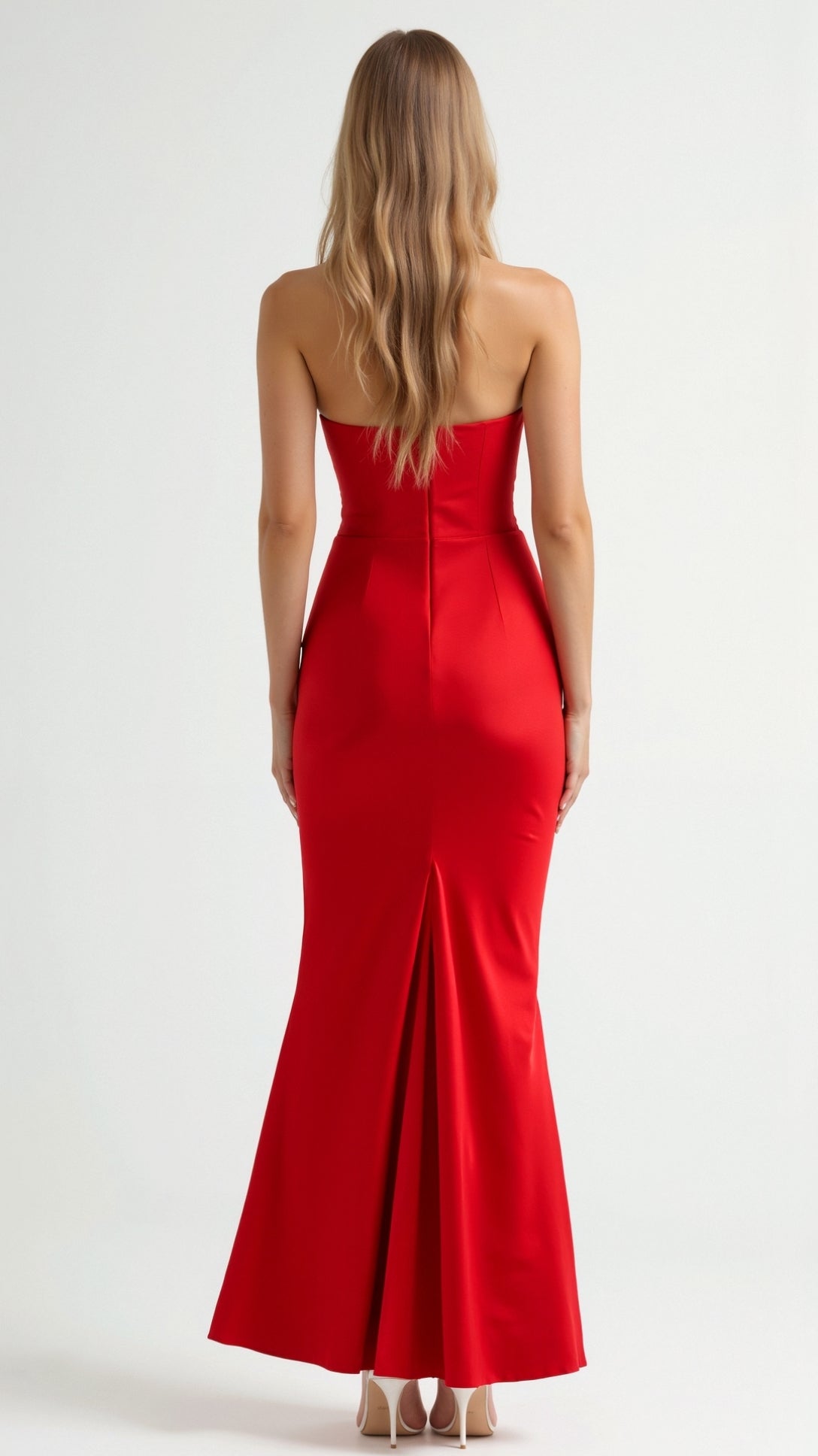 Cleo | Women's Satin Ruched Maxi Dress Black