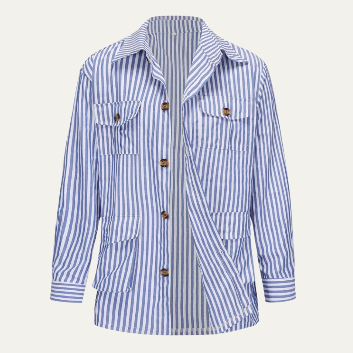 Cruz | Men's Striped Button Up Shirt Gray White Long Sleeve