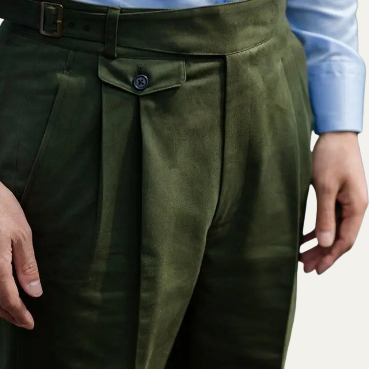 Beau | Men's Pleated Dress Pants Khaki