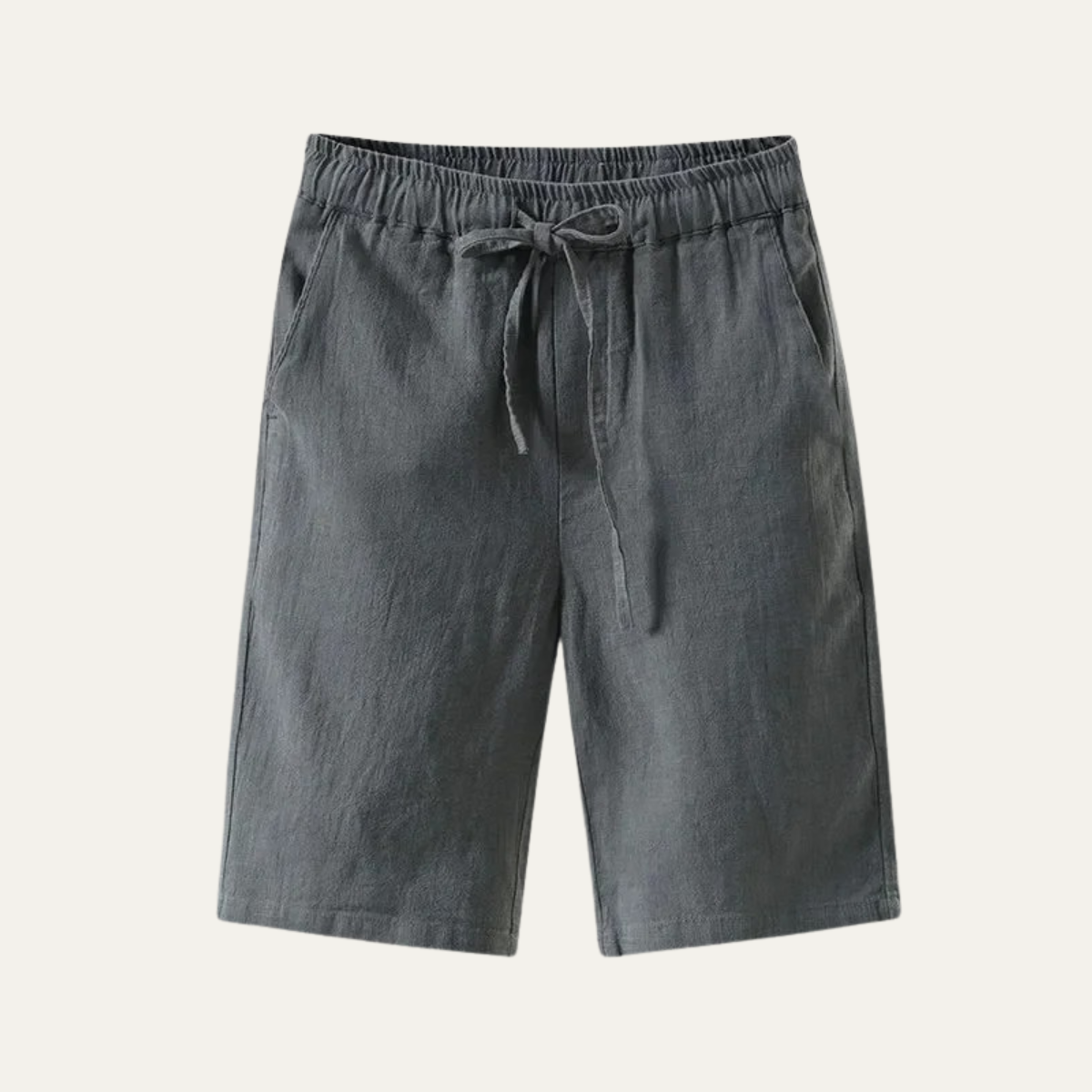 Beau | Men's Linen Shorts Cream Drawstring
