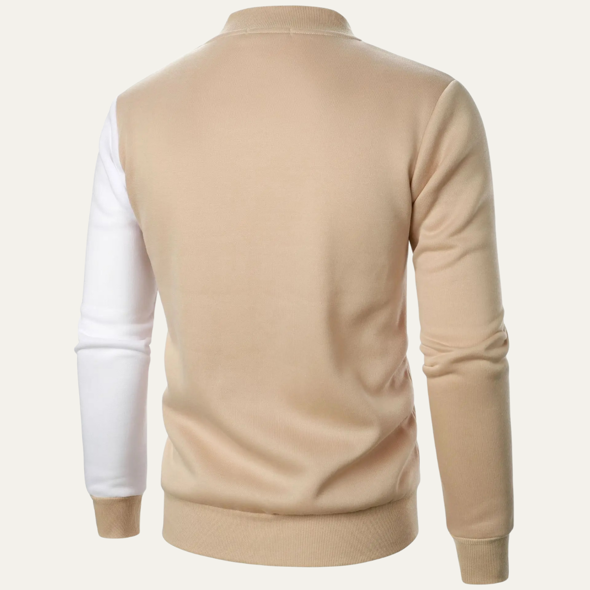 Axel | Men's Colorblock Zip Up Hoodie Black White