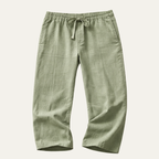 Dama Washington Callum men's linen pants sage green relaxed fit - view 7