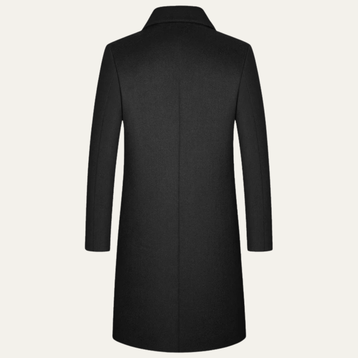 Rowan | Men's Wool Overcoat Black Long Formal Coat