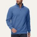 Dama Washington Callum men's quarter zip sweater light blue - front view