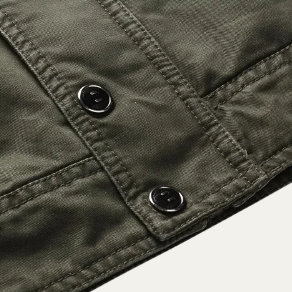 Axel | Men's Military Utility Jacket Olive Green Multi Pocket
