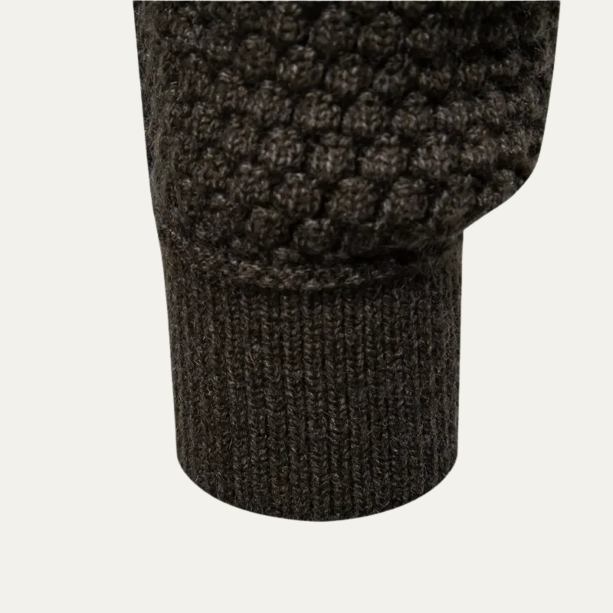 Ashton | Men's Crew Neck Cable Knit Sweater Charcoal