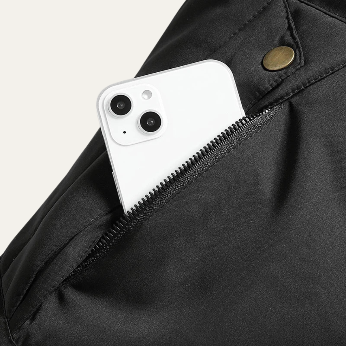 Axel | Men's Puffer Coat Black Detachable Fur Hood