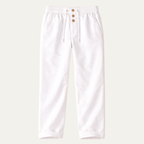 Dama Washington Axel men's linen pants cream relaxed fit - view 3
