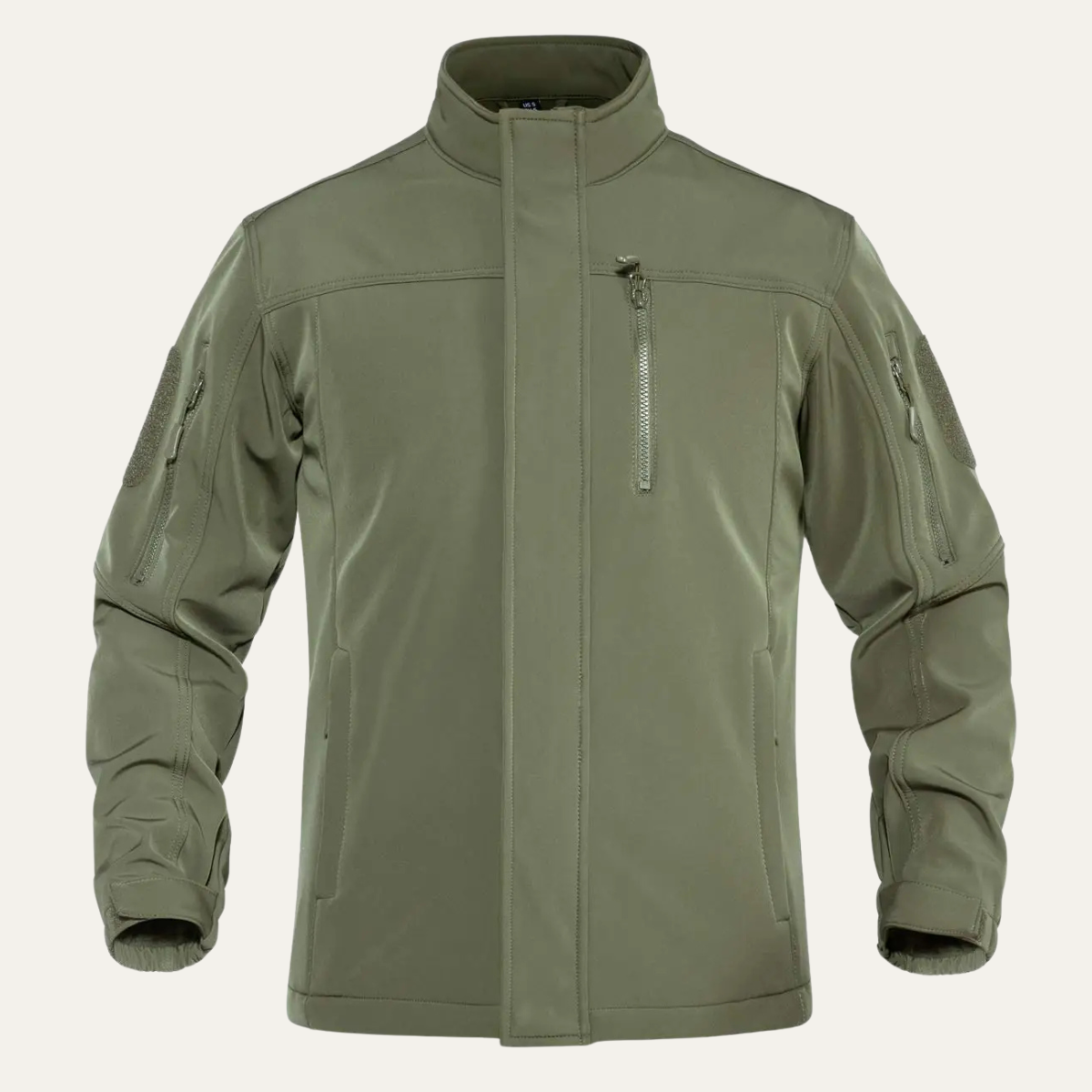 Rhys | Men's Lightweight Utility Jacket Black With Fleece Lined Collar