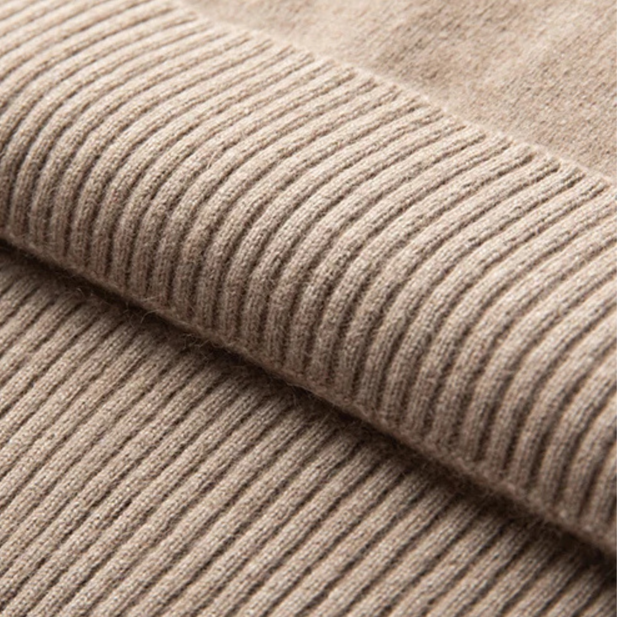 Voss | Men's Turtleneck Wool Sweater Cream