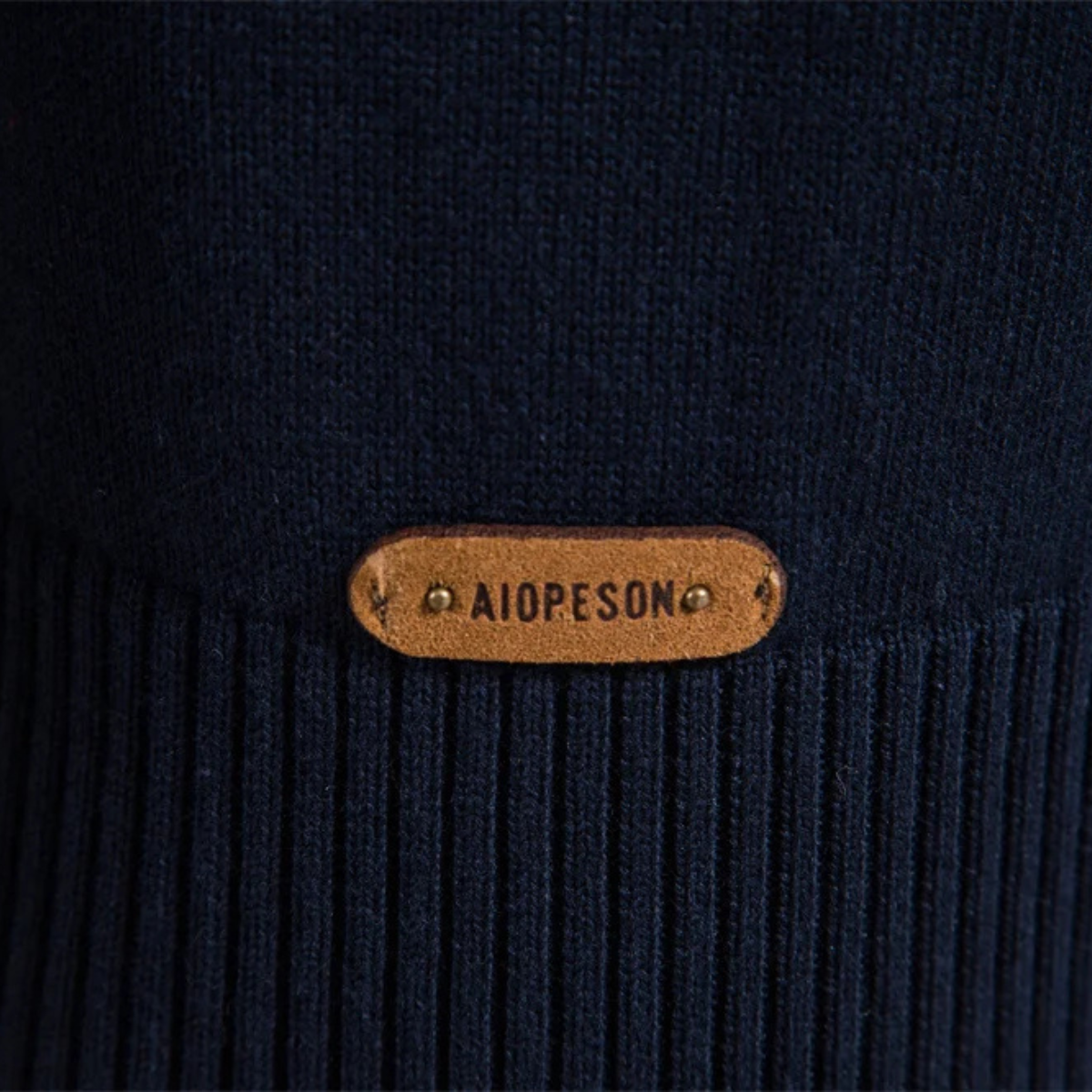 Beau | Men's Quarter Zip Sweater Navy Gray Burgundy Stripe