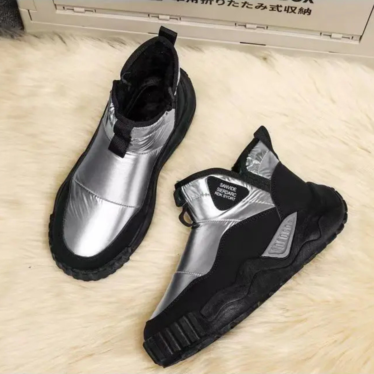 Axel | Men's Insulated Anti Slip Snow Boots Black