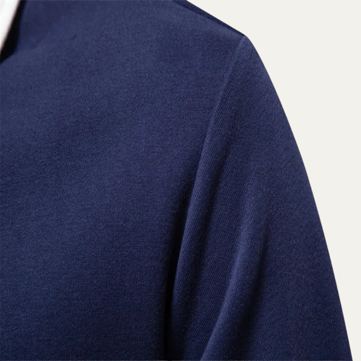 Ash | Men's Smart Casual Polo Collar Sweater Navy White