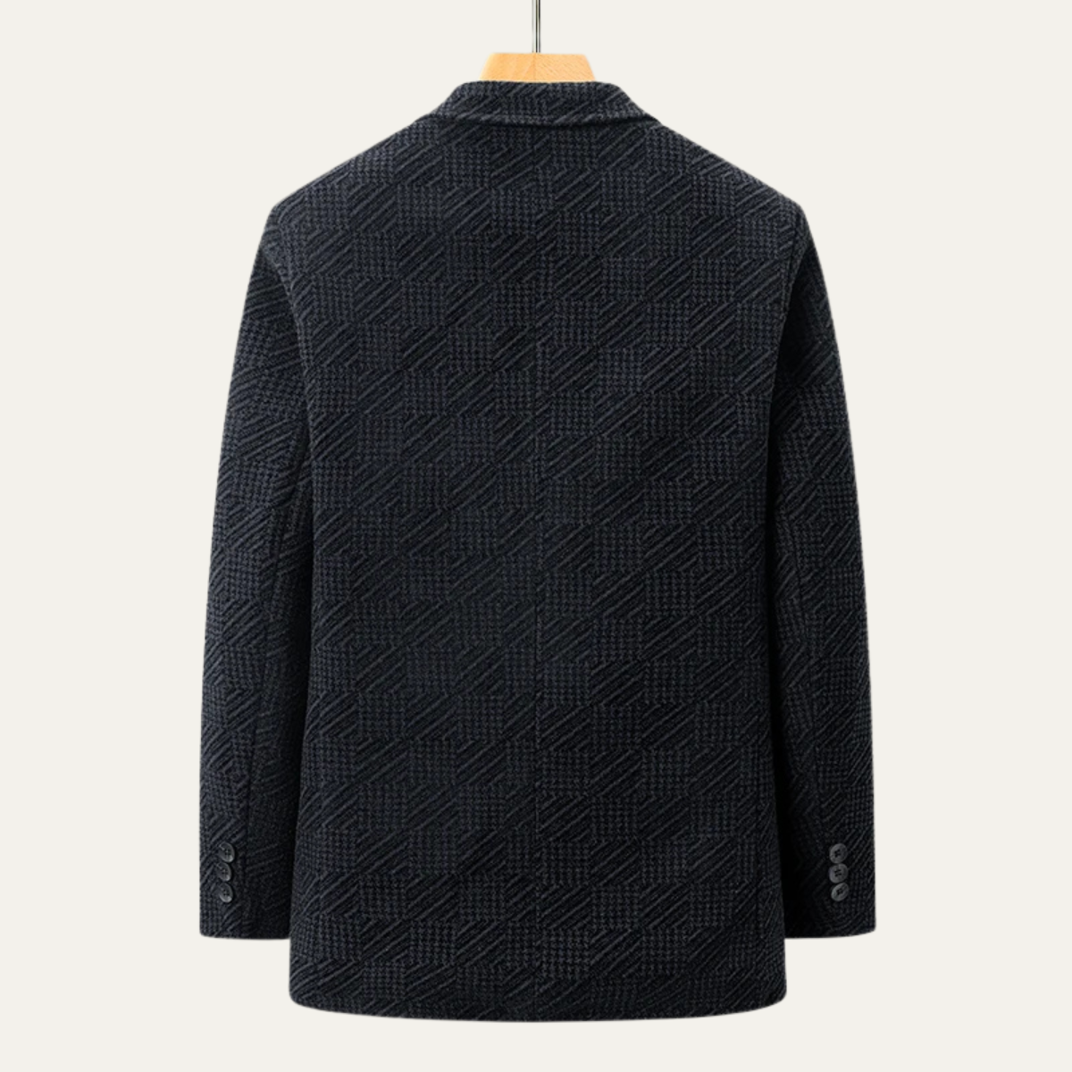 Axel | Men's Textured Blazer Charcoal Gray Fleece Lined