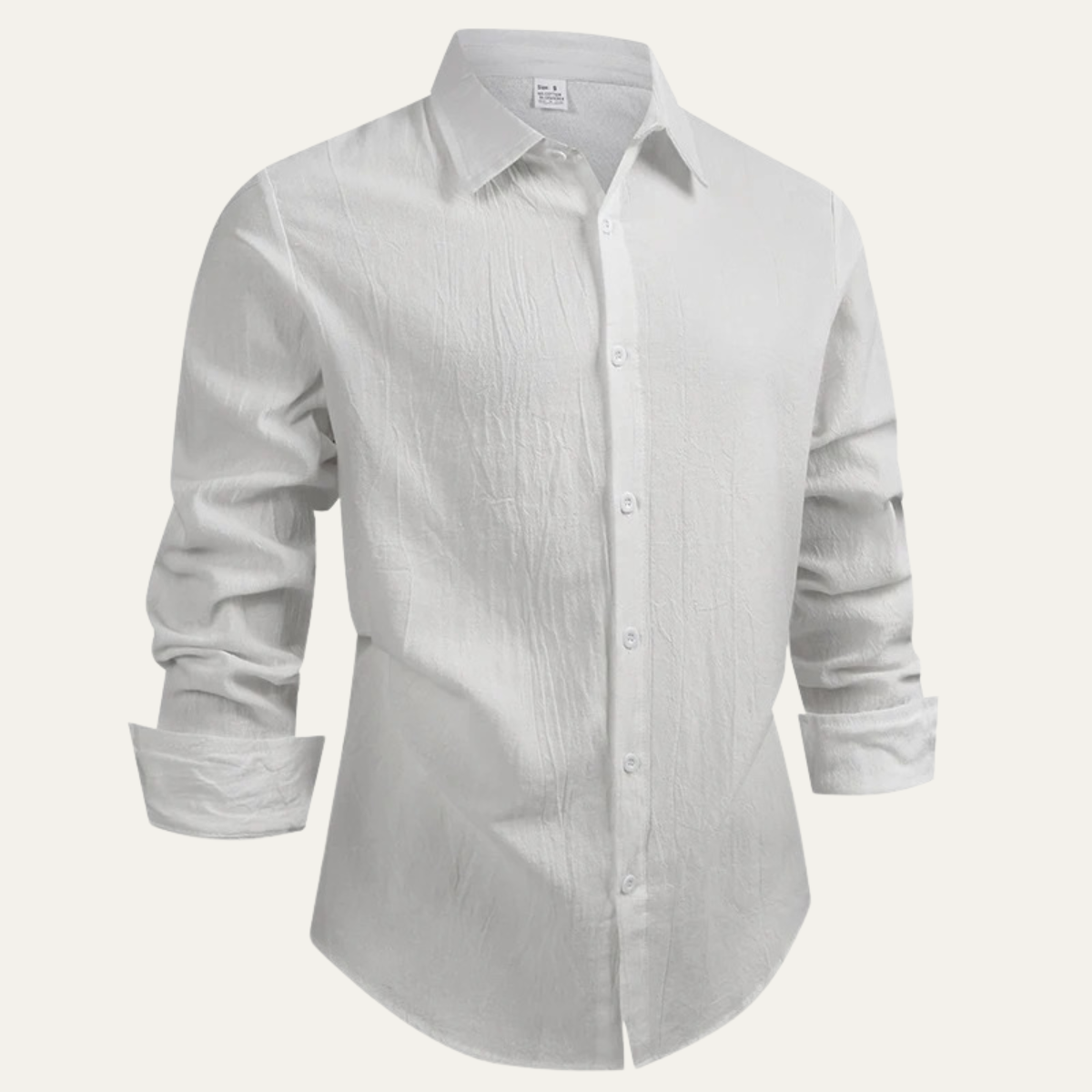 Callum | Men's Linen Cotton Button Up Shirt Light Blue