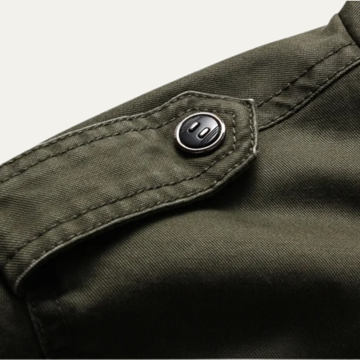 Eli | Men's Utility Military Jacket Olive Green Cargo Pockets