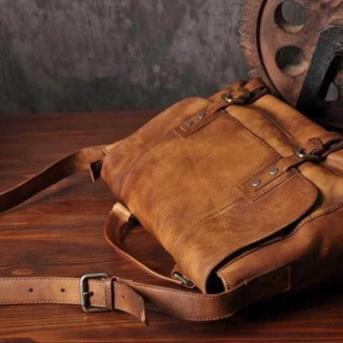 Dama Washington Cahors vintage leather crossbody bag - view 9