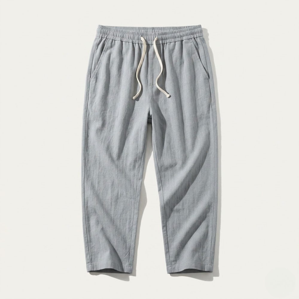 Dama Washington Beau men's linen pants cream loose fit drawstring - view 9